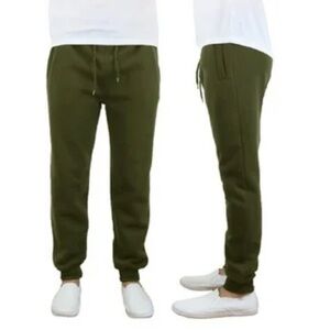 Women's Galaxy by Harvic Fleece Loose Jogger Sweatpants Size XXL Olive Green